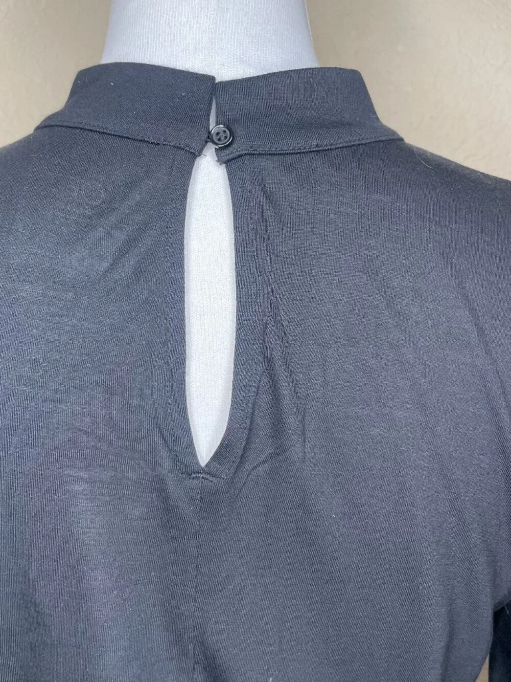 LOFT Outlet Dark Coquette Mock Neck Top - Keyhole Back - Small